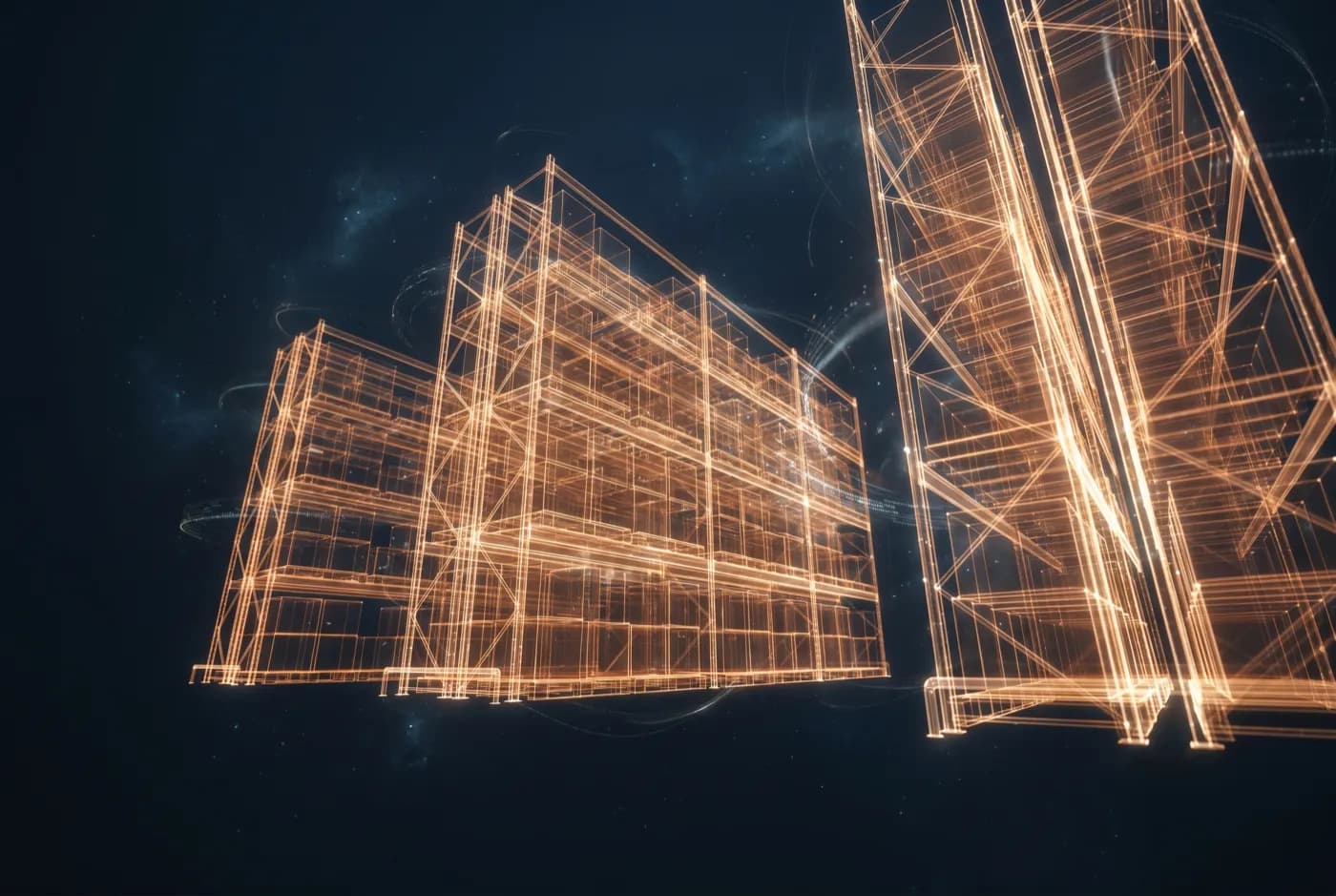 Technischer Großhandel — abstrakte KI-Visualisierung, Cognuro
