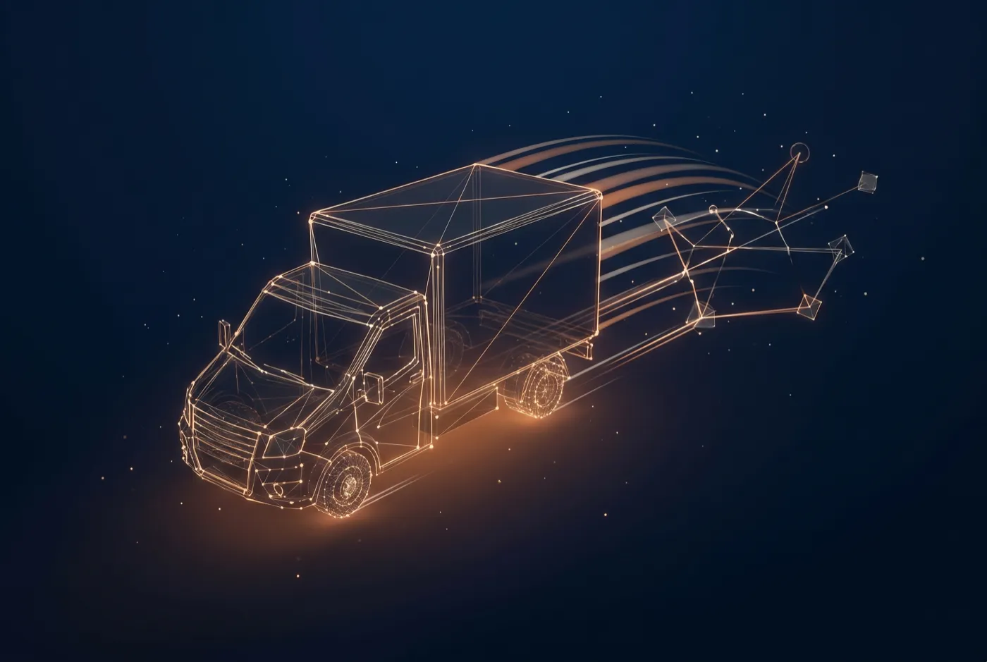 Logistik — abstrakte KI-Visualisierung, Cognuro